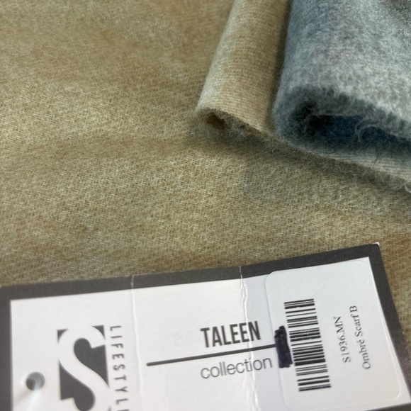 NWT Ombré winter scarf 30” x 68” in green tones. - Picture 4 of 7